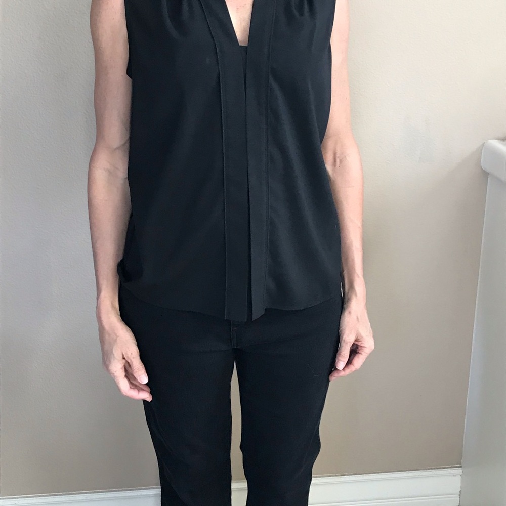 Calvin Klein Black Dress Blouse Sleeveless Med